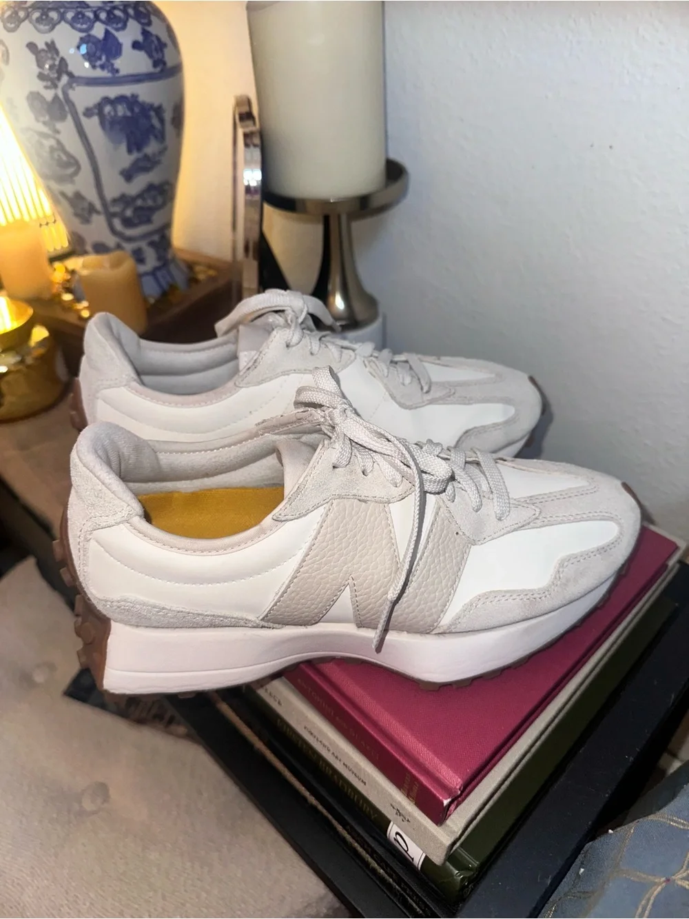 New Balance Women's 327 Sneakers from Finish Line Color Linen
